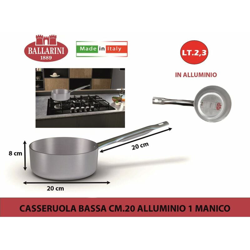 Casseruola Bassa Cm.20 Alluminio 1 Manico en oferta