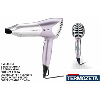 Termozeta - ASCIUGACAPELLI PROFESSIONALE 'Super Air' - 2000W