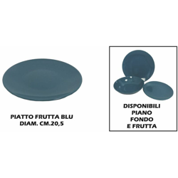 Bighouse It - PIATTO CERAMICA FRUTTA CM.20 BLU en oferta