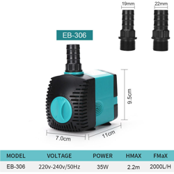 Elettropompa sommergibile multifunzionale 35W, basso consumo energetico / silenziosa / staccabile / con ventosa precio