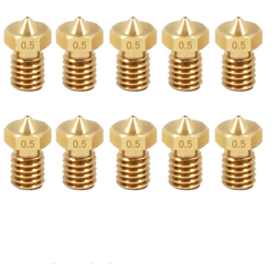 Asupermall - 10 Pz / lotto V6 Ugello 1,75 mm Acciaio / Ottone inossidabile 0,5 mm Ugelli per parti della stampante 3D, giallo en oferta