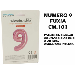 Bighouse It - PALLONCINO MYLAR CM.101 NUMERO 9 FUXIA precio