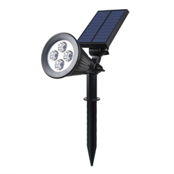 Faretto da giardino solare 4LED presa di terra da parete lampada a doppio scopo da esterno impermeabile luce bianca calda YH0502C precio