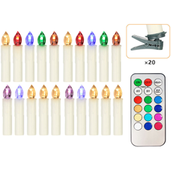 Candela elettronica natalizia 20 pezzi candela di simulazione dell'illuminazione che cambia colore con telecomando a 18 tasti (batteria incorporata) en oferta