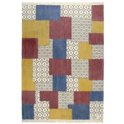 YOUTHUP Tappeto Kilim Tessuto a Mano in Cotone 200x290 cm Multicolore - Multicolore en oferta