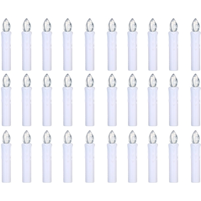 Candela elettronica natalizia 30 pezzi candela di simulazione dell'illuminazione che cambia colore con telecomando a 18 tasti (batteria incorporata)