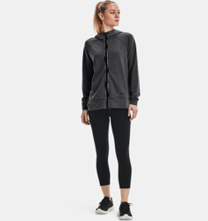 Felpa con cappuccio UA Rival Terry Taped Full Zip da donna en oferta