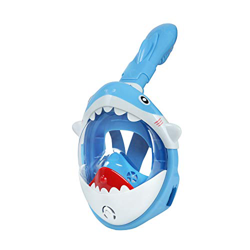 Glymnis Maschera Snorkeling Bambini Forma di Squalo Maschera Subacquea per Bambini a Vista Panoramica 180°, Anti-Appannamento, Anti-Infiltrazioni, con en oferta