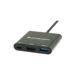 DONN01B hub di interfaccia USB 3.2 Gen 1 (3.1 Gen 1) Type-C 5000 Mbit/s Nero - Conceptronic precio