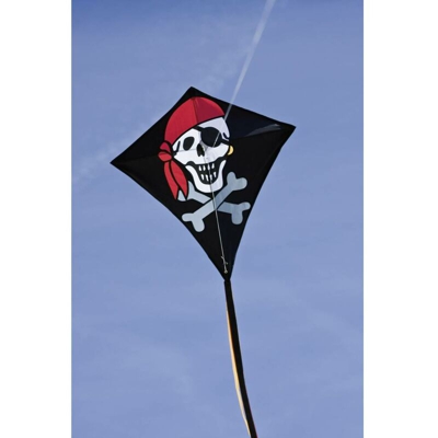 Aquilone statico Monofilo HQ Eddy Jolly Roger Larghezza estensione 680 mm Intensità del vento 2 - 5 bft