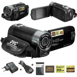 16MP CMOS Zoom 16X 2,7 '' FHD 1080P LCD Videocamera digitale Videocamera digitale DV ricaricabile Regalo di Natale Nero características