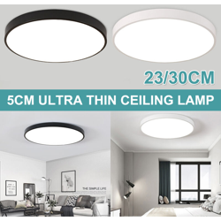 Lampadario da incasso a LED rotondo da 12 / 18W con luce da incasso ultra sottile per soggiorno, camera da letto, cucina, balcone (bianco, 30 cm) en oferta