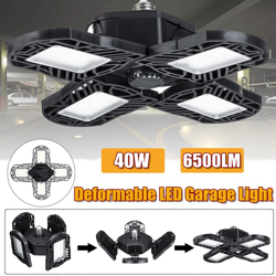 40W E27 Garage Light LED Crushable Plafoniera Luci da negozio Lampada da officina (Nero, A-40W) características