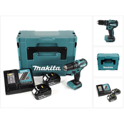 Makita DHP 483 RFJ Trapano avvitatore a percussione brushless a batteria 18 V in valigetta MAKPAC + 2x Batterie 3,0 Ah + Caricatore rapido en oferta