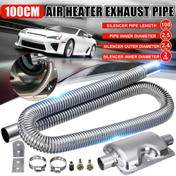 Tubo di scarico da 100 cm con silenziatore per riscaldatore diesel ad aria per parcheggio auto en oferta