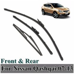 3 pezzi Parabrezza Tergicristallo Braccio Lame Lama anteriore Posteriore per Nissan Qashqai 2007-2013 características