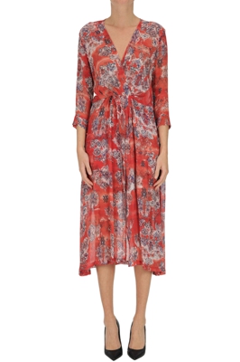 Printed crepè dress