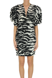 Animal print silk dress en oferta