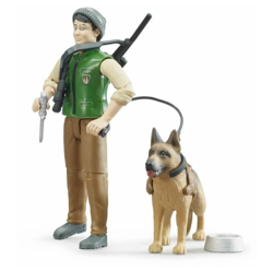 Bruder - Guardia forestale con cane ed equipaggiamento en oferta