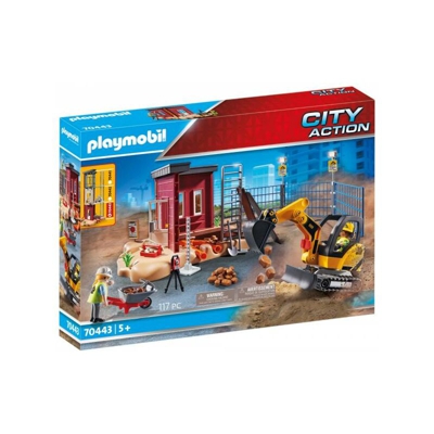 Mini Excavator with Building Section - Playmobil