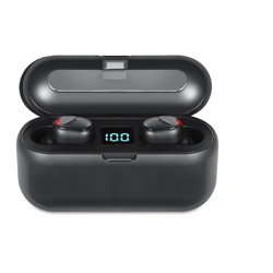 Auricolari Bluetooth 5.0 TWS Wireless Stereo 2000mAh Display digitale nero en oferta