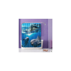 Bagno Underwater World Tenda da doccia e tappeto Set 3 pezzi Copriwater 180 * 180 cm (tenda da doccia) en oferta