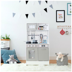 Kids - Little Chef Valencia Classic Gioca Kitchen - Grigio Td-12913g en oferta