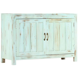 Credenza Azzurra 110x35x70 Cm In Legno Massello Di Mango características