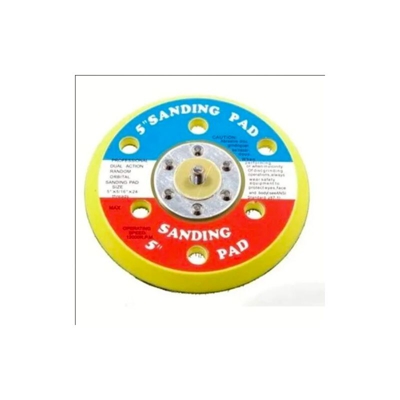 PLATORELLO DISCO 6 FORI CON VELCRO 125 mm PER LEVIGATRICE ROTORBITALE 5 POLLICI