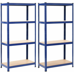 YOUTHUP Scaffali 2 pz Blu 80x40x160 cm in Acciaio e MDF - Blu en oferta