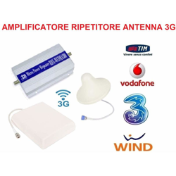 Kit Amplificatore Ripetitore Segnale Gsm Umts 3G Antenna Tim Wind Vodafone Tre Universale Migliora Amplifica Potenzia Antenna Cavo en oferta