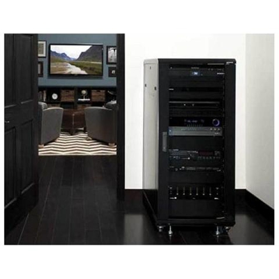 Armadio Rack 19'' 600x600 27U per Audio Video Nero I-CASE AV-2127BKTY, Libera installazione, Nero, Attivo, Chiuso