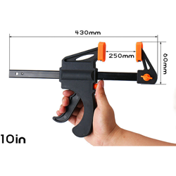 Mini morsetto multi-formato per la lavorazione del legno forte strumento di fissaggio A-clip F-clip da 10 pollici características