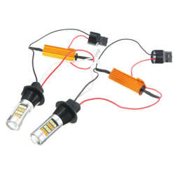 2x T20 7440 42 SMD 2835 LED DRL Lampada Luce di marcia diurna Segnale Canbus 1000LM en oferta