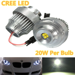 2Pcs 20W White LED Angel Eyes Halo Anello faro 6500K per BMW E60 528i 535i LCI en oferta