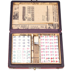 Cinese-Mahjong-portatile-Retro-Rare-144-Tiles-Mahjong precio