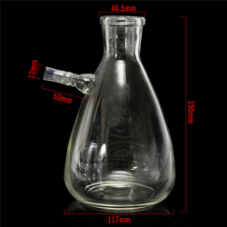 500ml 24/29 Vetro Erlenmeyer Flacone Filtrante Bottiglia Vetreria Tubo Lab Chimi en oferta