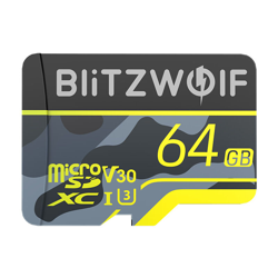 Scheda di memoria Micro SD TF Blitzwolf 64G + adattatore - 80 mb / s - 30 mb / s - Classe 10 UHS-3 en oferta