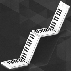 88 tasti Tastiera pieghevole Supporto ginnico per pianoforte Uscita cuffie Fodable Piano Trainer Pianoforte portatile arrotolato a mano per en oferta