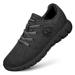 Merino Runners Donne, Sneaker Traspiranti Per Donna In 100% Lana Merinos, Scarpe Sportive, Scarpe Corsa Lì, Scarpe Da Donna, Nero (antracite.), 38 Ue en oferta