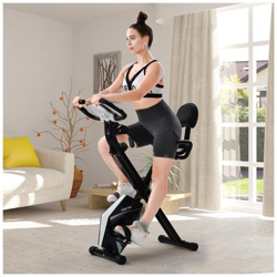 Cyclette Pieghevole Plus 3 In 1 - Bici Fitness, Cyclette, Trasmissione A Cinghia, Cardiofrequenzimetro, Resistenza Magnetica, Bande Di Resistenza. en oferta