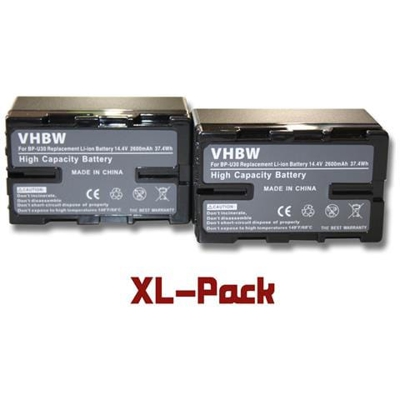 2x Batteria Sostituisce Sony Bp-u30, Bp-u60, Bp-u90, Bp-u95 Per Videocamera Camcorder (2600mah, 14,4v, Li-ion) Con Infochip