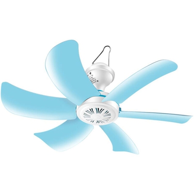 Insma - MINI Ventilatore da soffitto ventilatore da soffitto silenzioso portatile blu ventilatore a sospensione con 6 pale 220V