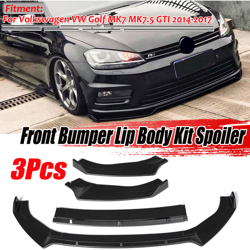 Kit Splitter Diffusore Spoiler Paraurti Anteriore Per Volkswagen VW Golf MK7 MK7.5 GTI 2014-2017 in fibra di carbonio precio