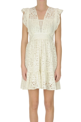 Sangallo lace mini dress