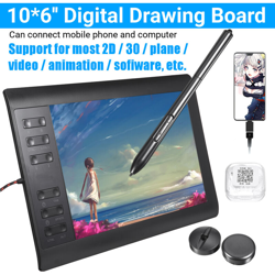 10x6in Elettronico Smart Piatto digitale Dipinto a mano Tavolo da disegno grafico Tavoletta LCD Tavoletta da disegno Supporto per tablet Zeichentafel precio