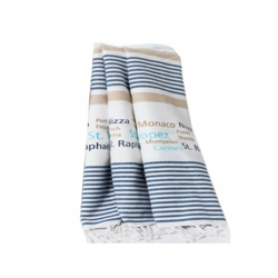 Croposy - Telo Mare Pareo Fouta Spiaggia Piscina Righe con Frange Idea Regalo Vacanze en oferta