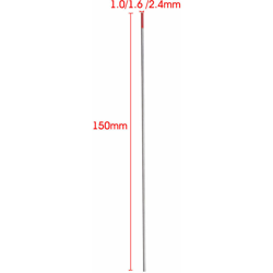 10pcs elettrodi in acciaio al tungsteno al torio per saldatura rossa asta 1,0 x 150 mm precio