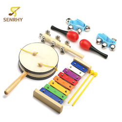 SENRHY 7Pcs Set Xilofono Sonaglio Maracas Slitta Bel Polso Campane Giocattolo a percussione Ritmo Set Strumento Illumina Giocattolo Regali per bambini precio