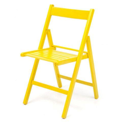 Sedia in Legno di Faggio Colore Giallo Chiudibile a Libro precio